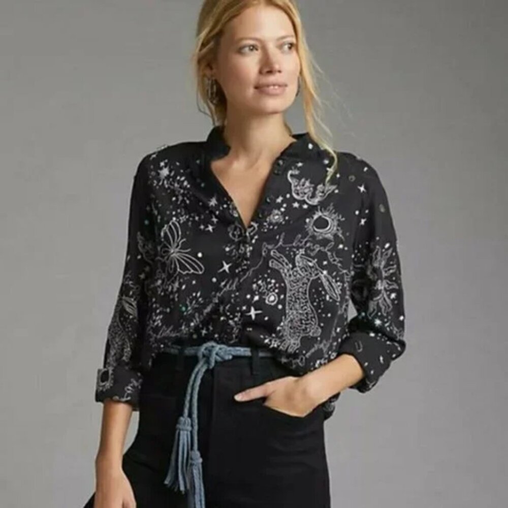 The Celestial Embroidered Top by Pilcro - Size S